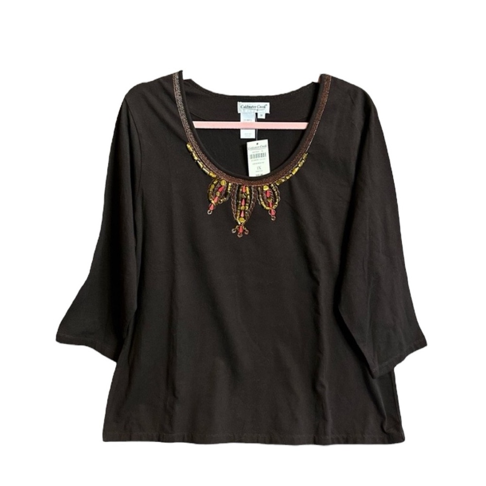 NWT Gemstone accented Coldwater Creek top Size 1X - Picture 2 of 7